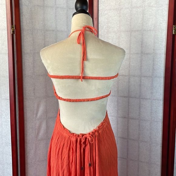 R. Vivimos Bohemian Gauze Halter Maxi Dress with Open Back (Size: Medium) - Picture 14 of 16